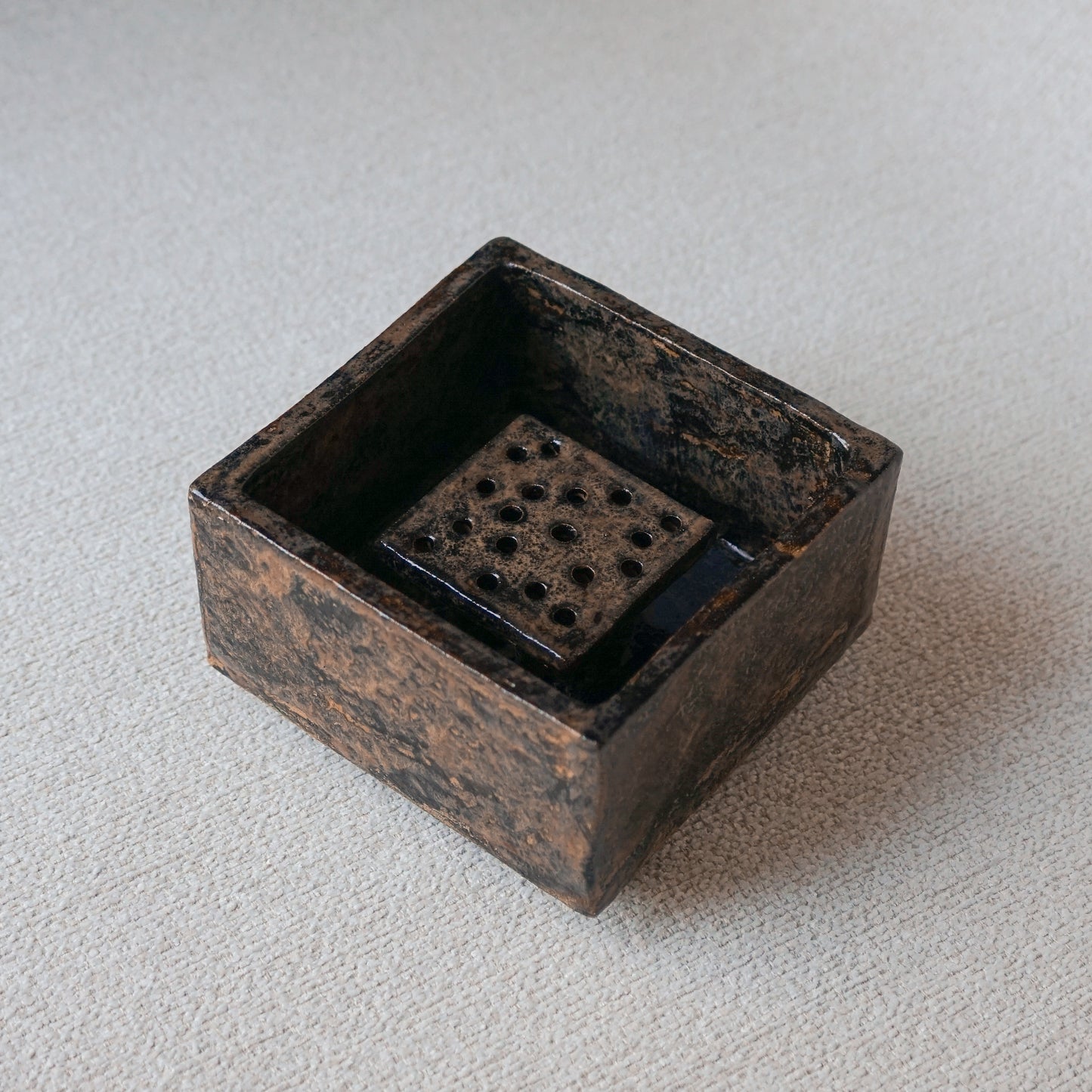 Black + Brown Ikebana Vase