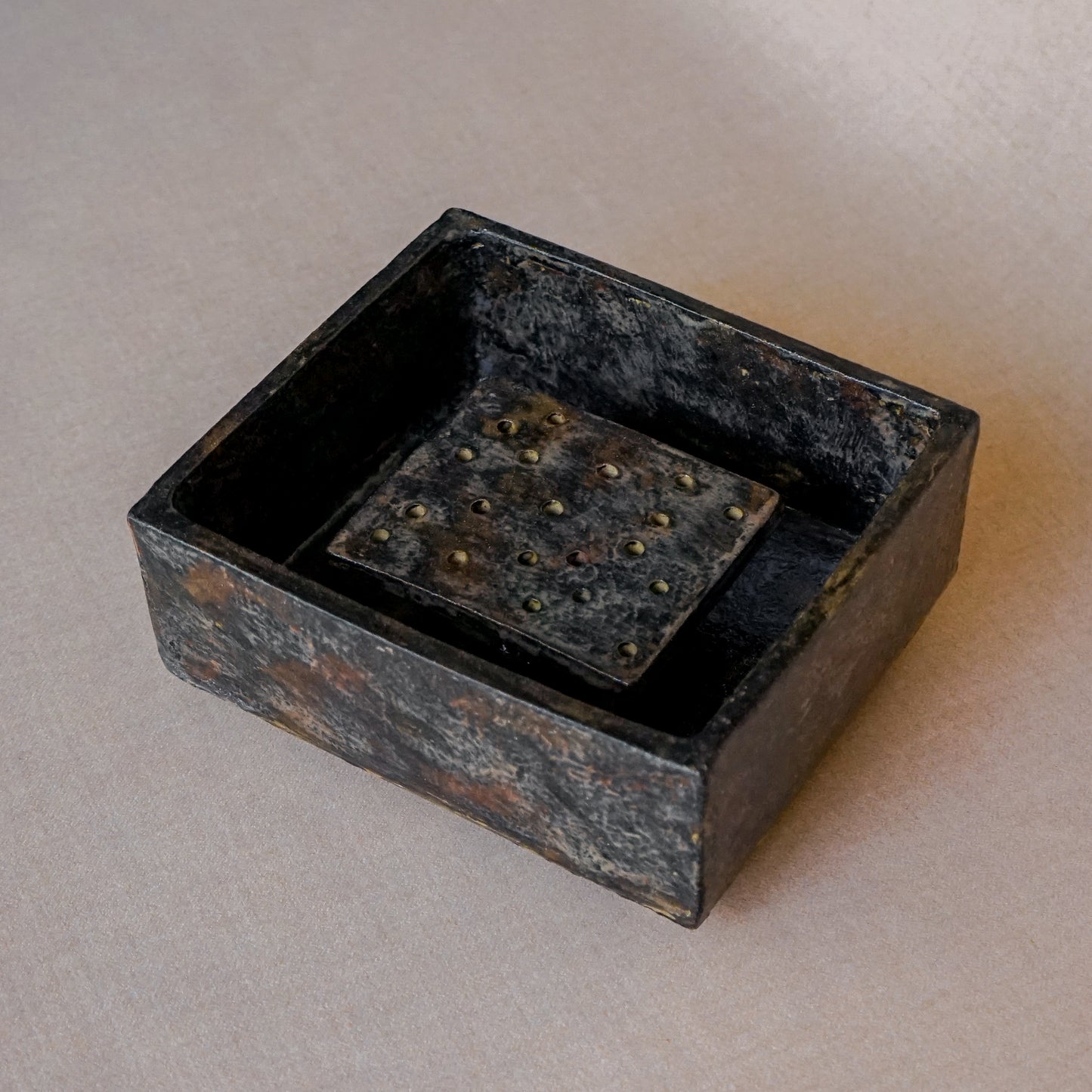 Black + Brown Ikebana Vase