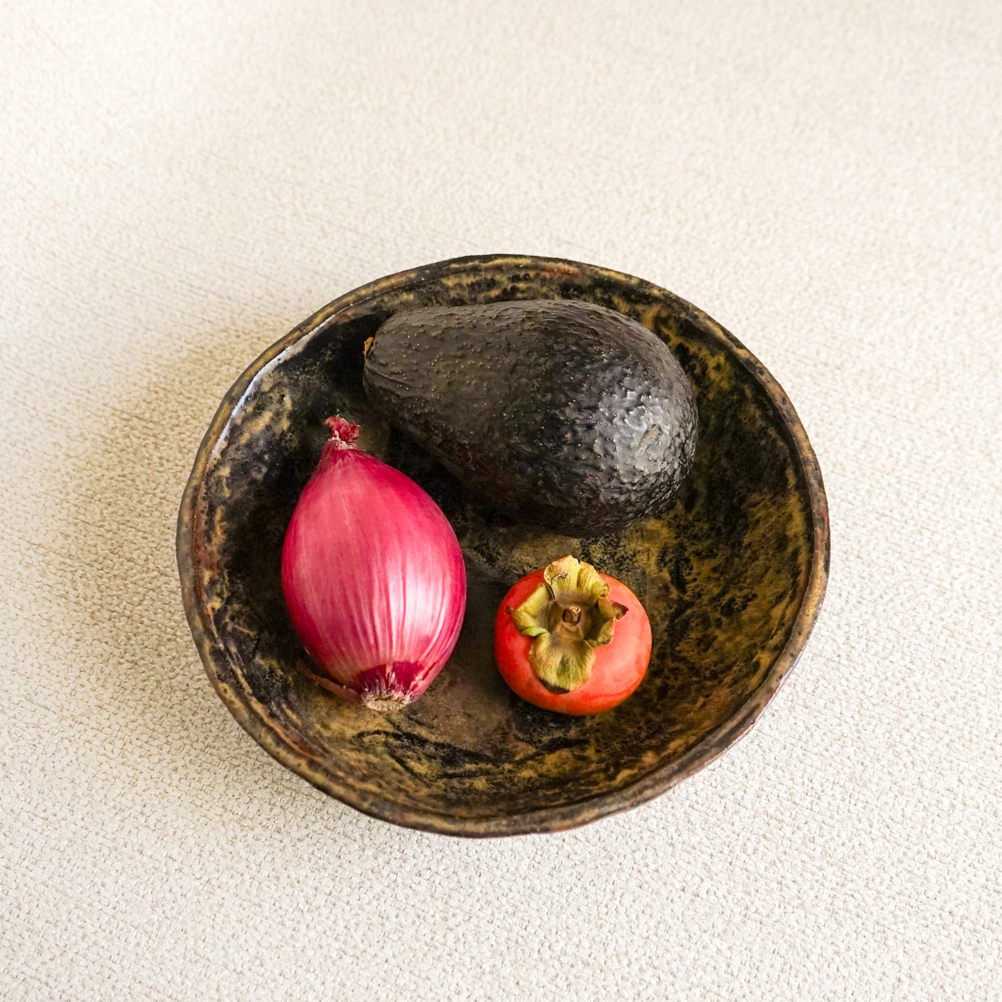 The Santa Fe Fruit Bowl in Brown + Black- Just 1 left in stock
