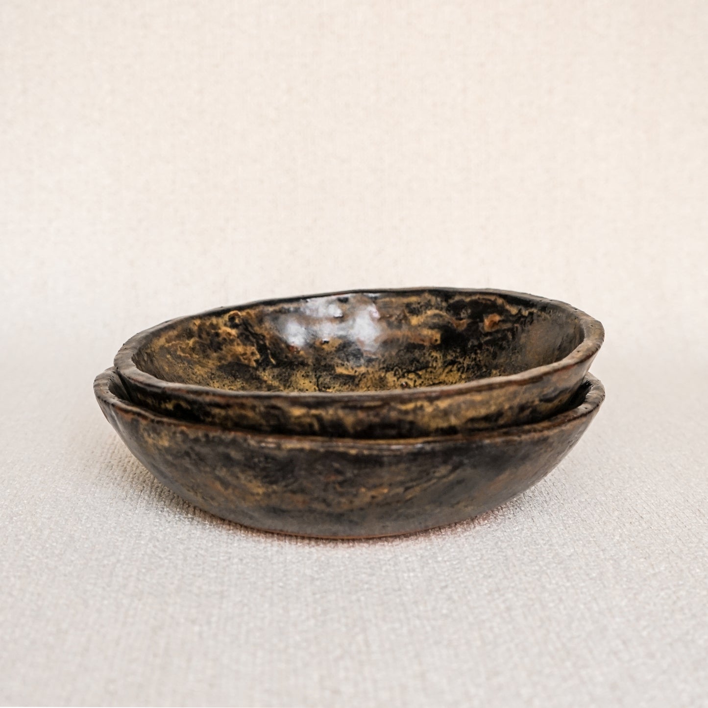 The Santa Fe Fruit Bowl in Brown + Black- Just 1 left in stock