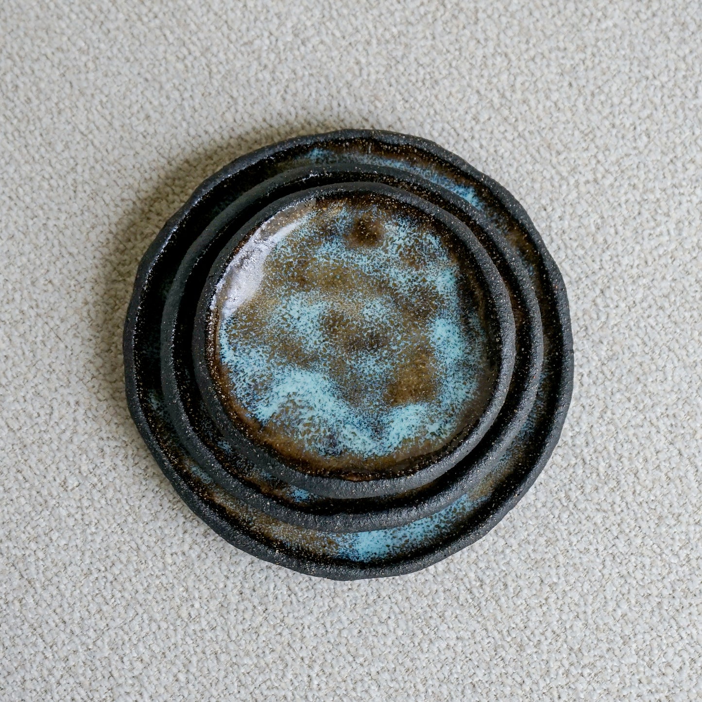 The Dark Horse Pinch Plate Set in Aqua + Brown-Preorder Now