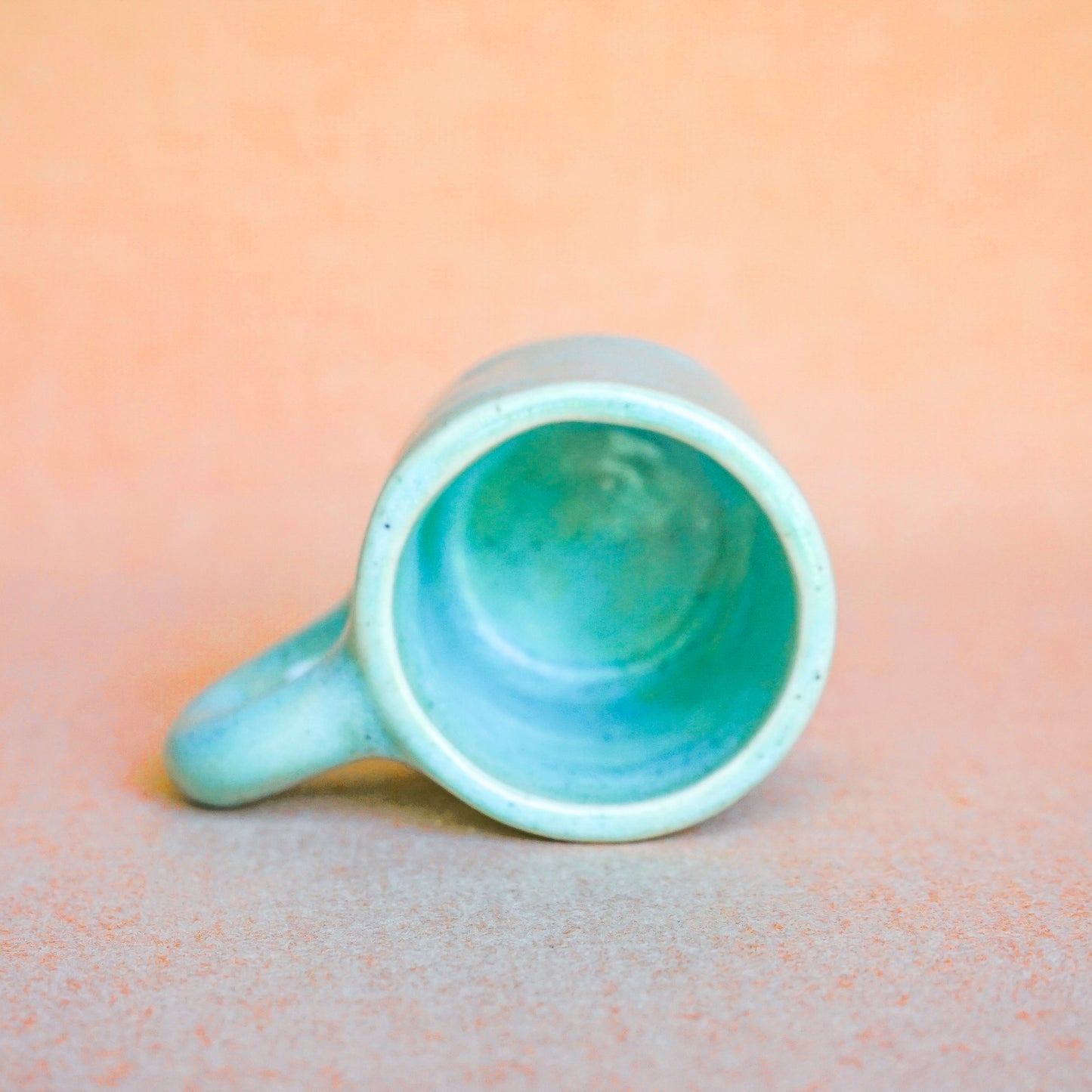 The Aqua + Walnut Espresso Mug