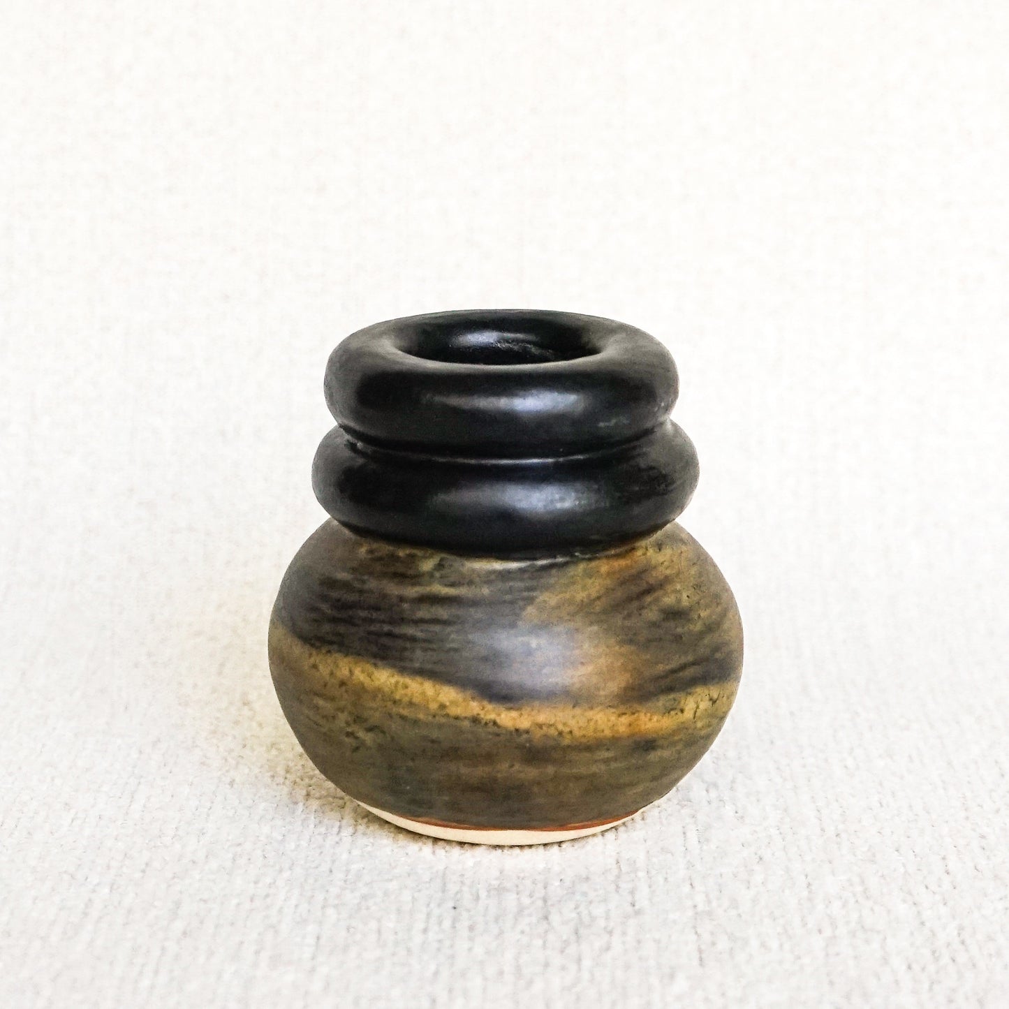 The Brown + Black Mini Coil Vase