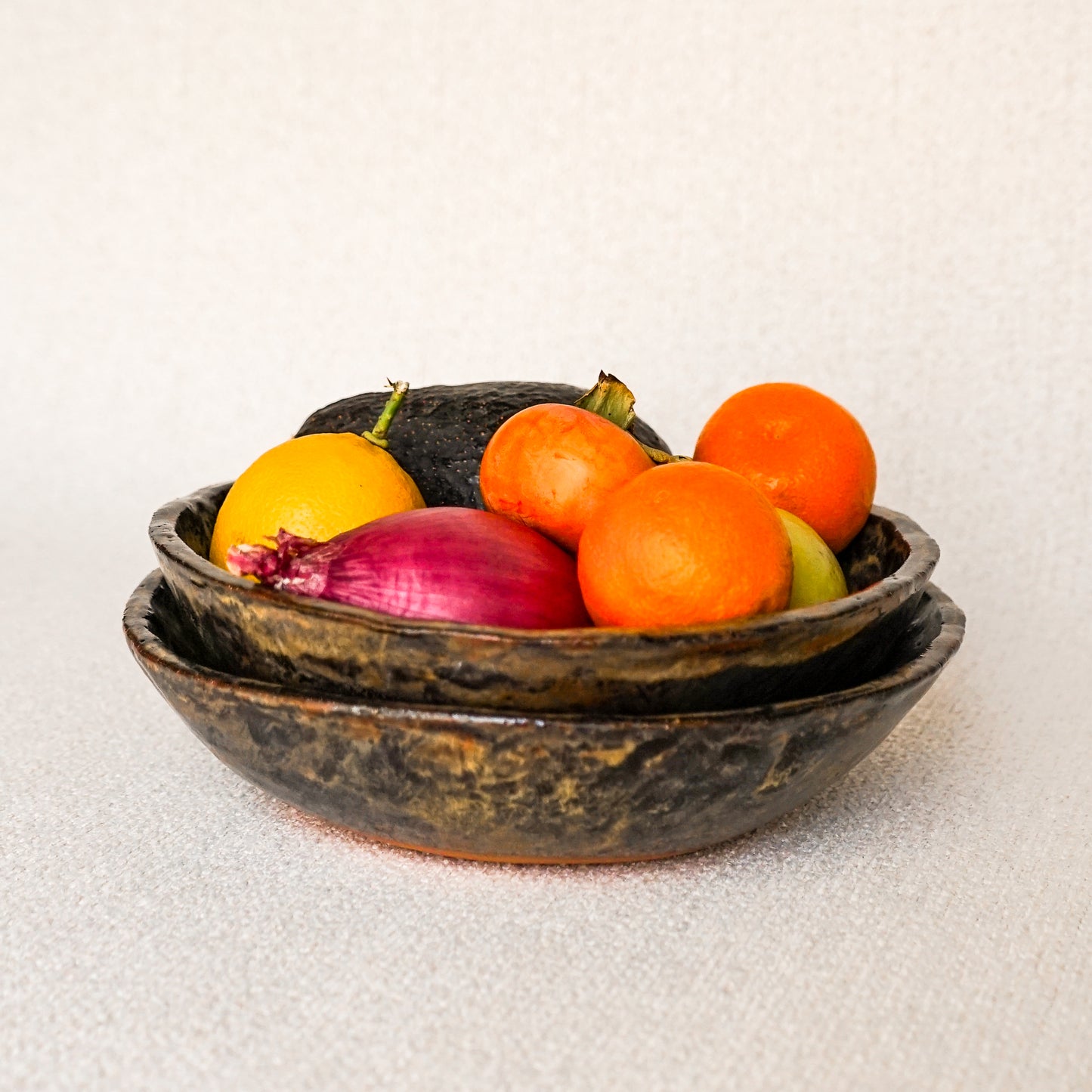 The Santa Fe Fruit Bowl in Brown + Black-Preorder Now