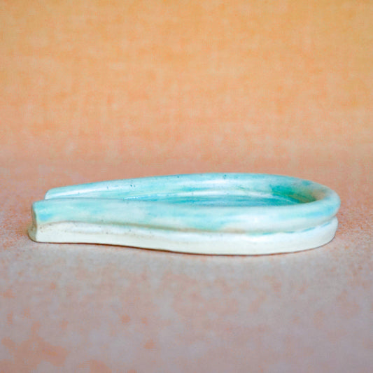 The Aqua + Walnut Spoon Rest-Back in Stock